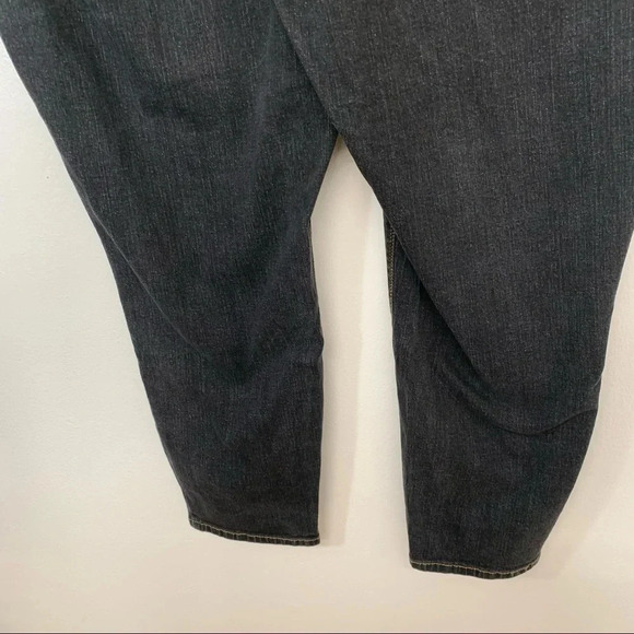 Denim & Co Womans Pull On Jeans Size 24WP  Black Straight Tapered Pockets Stretc - Picture 6 of 11